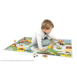 Explorez la campagne avec le tapis de jeu Cross Roads 🌾 ! Routes, animaux et fermes à découvrir dès 2 ans. Tapis antidérapant compatible avec les autres circuits de la collection.