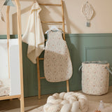 Tapis de jeu bébé ivoire face fausse fourrure moelleuse