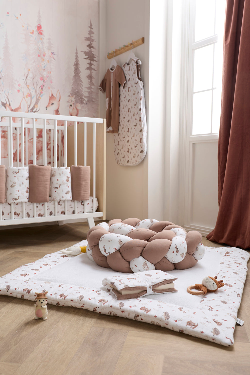 Tapis de parc bébé réversible 100x100 cm – Cosy forest