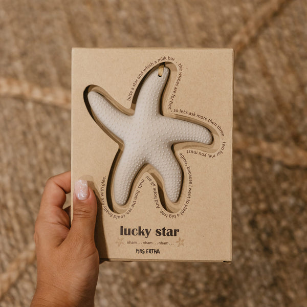 Anneau de Dentition Lucky Star – Silicone Médical 🌟Nougat MRS ERTHA