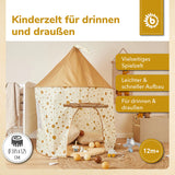 Tente de jeu bébé Pop-Up Dots – Beige caramel BIECO espace amusement pliable pour enfant