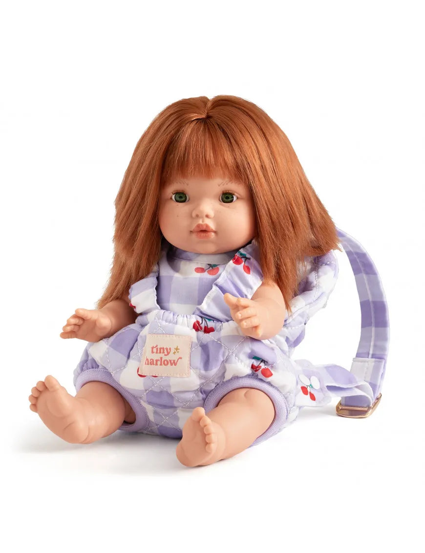 Porte-bébé Tiny Harlow – Vichy violet cerise