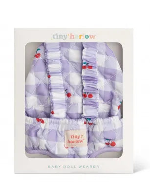 Porte-bébé Tiny Harlow – Vichy violet cerise