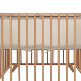 Tour de parc bébé en mesh respirant beige. Protège bébé des chocs tout en laissant circuler l’air. Idéal dès la naissance.