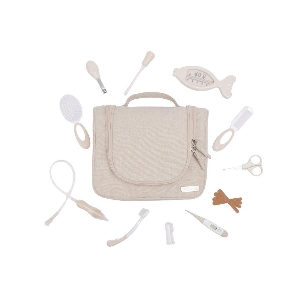 Trousse toilette bébé lavable en machine coloris Dune mixte