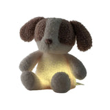 Veilleuse bébé chien Teddy peluche douce vanille avec lumière apaisante pour dormir