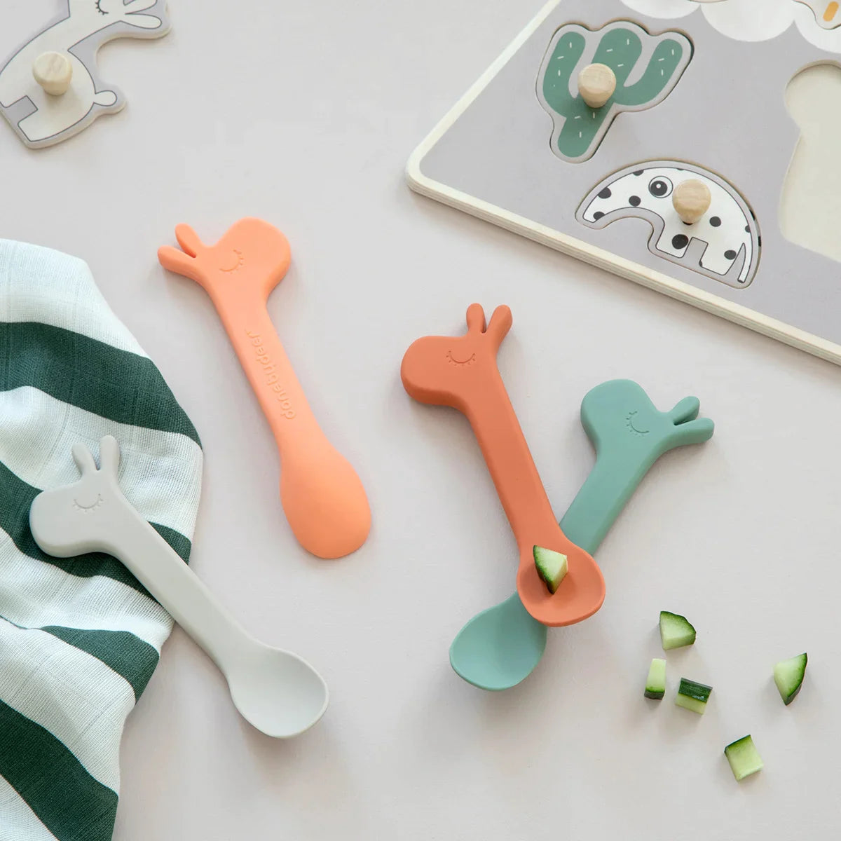Couverts Bébé Cuill'Merveilles Vert & Beige
